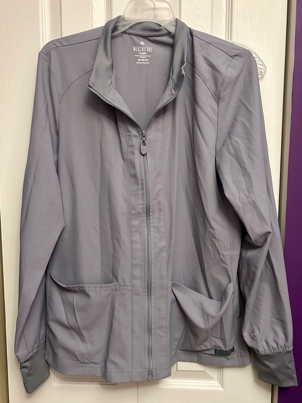 Med Couture Grey Scrub Jacket (M)